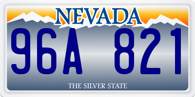 NV license plate 96A821