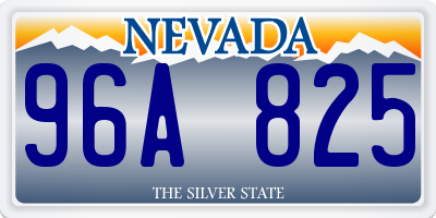 NV license plate 96A825