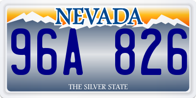 NV license plate 96A826