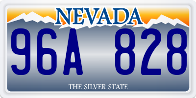 NV license plate 96A828