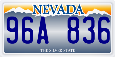 NV license plate 96A836