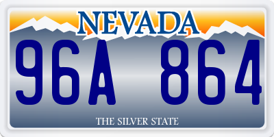 NV license plate 96A864