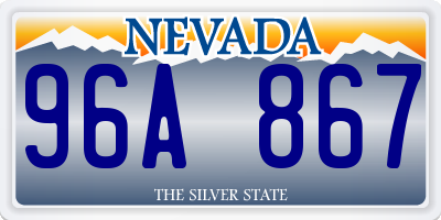 NV license plate 96A867