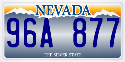NV license plate 96A877