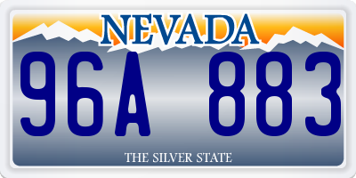 NV license plate 96A883