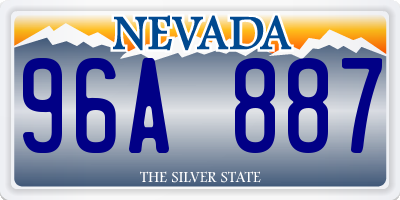 NV license plate 96A887