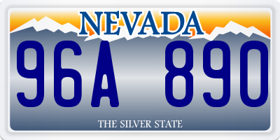 NV license plate 96A890