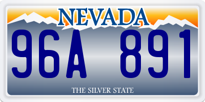 NV license plate 96A891