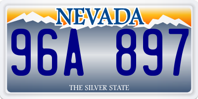 NV license plate 96A897