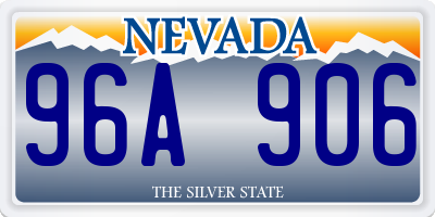 NV license plate 96A906