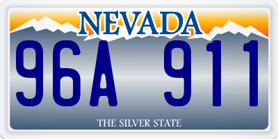 NV license plate 96A911