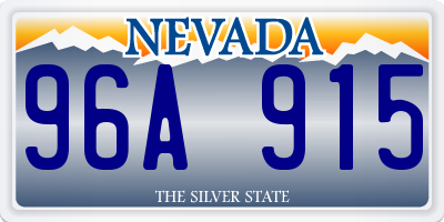 NV license plate 96A915