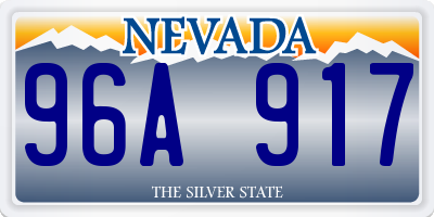 NV license plate 96A917
