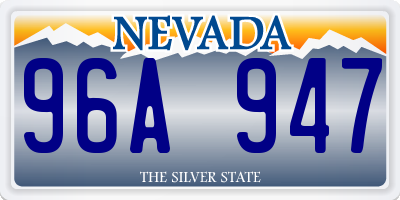 NV license plate 96A947