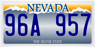 NV license plate 96A957