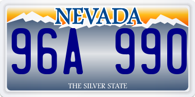NV license plate 96A990