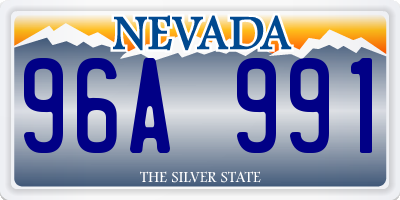NV license plate 96A991