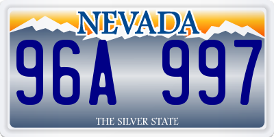 NV license plate 96A997