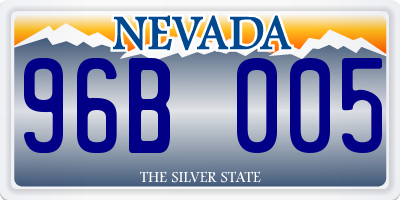 NV license plate 96B005