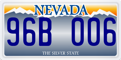 NV license plate 96B006