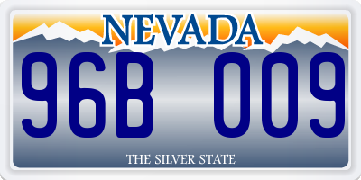 NV license plate 96B009