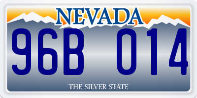 NV license plate 96B014