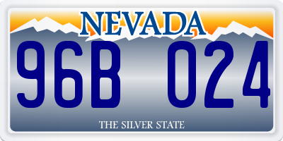 NV license plate 96B024