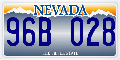 NV license plate 96B028