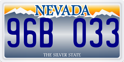 NV license plate 96B033