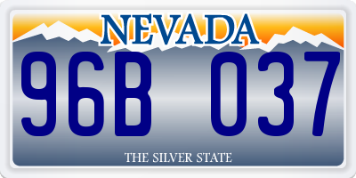 NV license plate 96B037