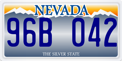 NV license plate 96B042