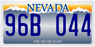 NV license plate 96B044