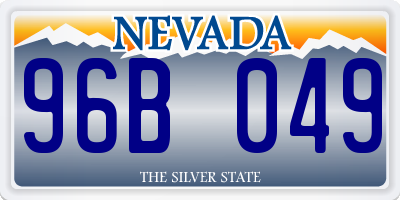 NV license plate 96B049