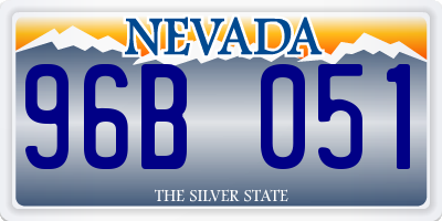 NV license plate 96B051