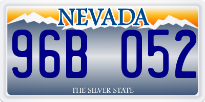 NV license plate 96B052