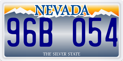 NV license plate 96B054