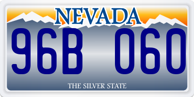 NV license plate 96B060