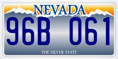NV license plate 96B061