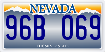 NV license plate 96B069