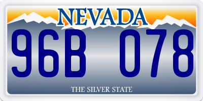 NV license plate 96B078