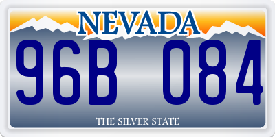 NV license plate 96B084