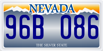 NV license plate 96B086
