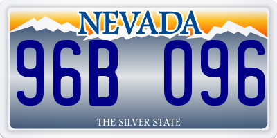 NV license plate 96B096