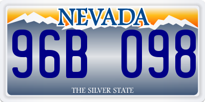 NV license plate 96B098