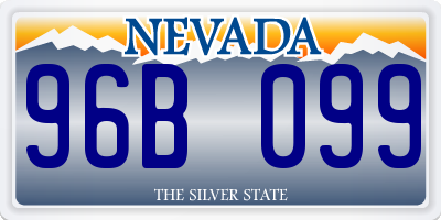 NV license plate 96B099