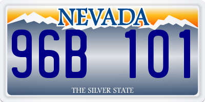 NV license plate 96B101