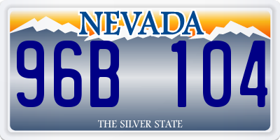 NV license plate 96B104