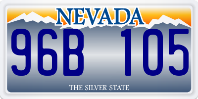 NV license plate 96B105