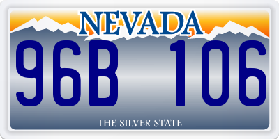 NV license plate 96B106