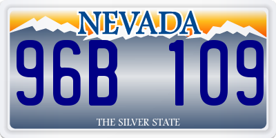 NV license plate 96B109